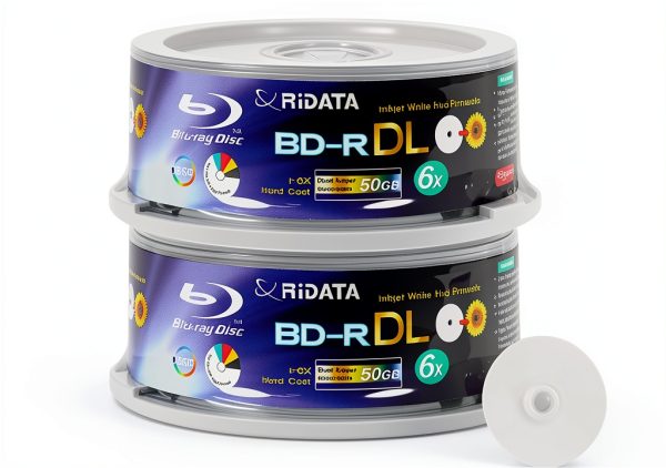 Ridata BD-R DL 6X 50GB White Inkjet Hub Printable-0