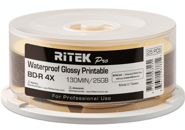 Ritek Pro BD-R Discs 25GB 4X 25 Pack-1
