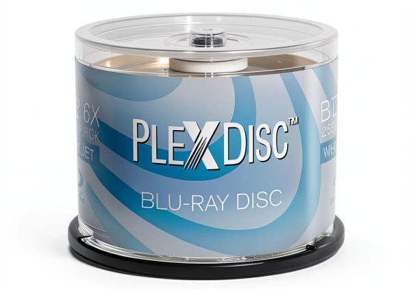 PlexDisc 50x 25GB Blu-ray Discs 6x Burn Speed-0