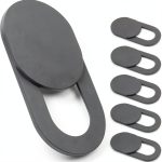hhY Ultra Thin Webcam Privacy Cover 6 Pack Black 0.022in ABS Slide-On-0