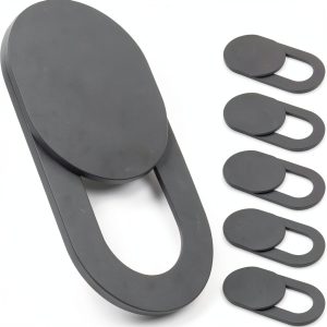 hhY Ultra Thin Webcam Privacy Cover 6 Pack Black 0.022in ABS Slide-On-0