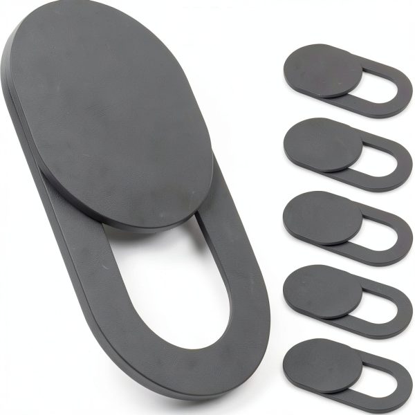 hhY Ultra Thin Webcam Privacy Cover 6 Pack Black 0.022in ABS Slide-On-0