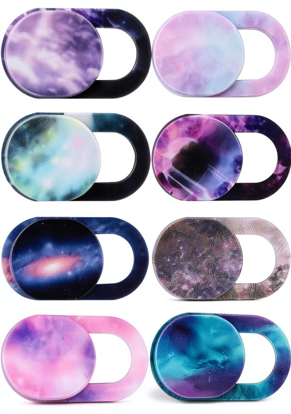 Cuxnoo Webcam Privacy Cover Colorful Space 3L+3S Thin Plastic Slide-0
