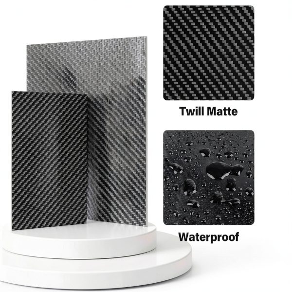 200x250x1mm Carbon Fiber Sheet,3K Twill Weave Carbon Fiber Plate Laminate Board Plate Panel Thickness Glossy Finish (Glossy, 1MM)-7