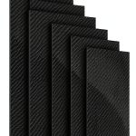 200x250x1mm Carbon Fiber Sheet,3K Twill Weave Carbon Fiber Plate Laminate Board Plate Panel Thickness Glossy Finish (Glossy, 1MM)-0