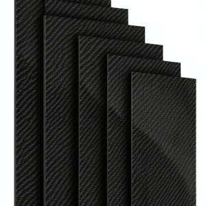 200x250x1mm Carbon Fiber Sheet,3K Twill Weave Carbon Fiber Plate Laminate Board Plate Panel Thickness Glossy Finish (Glossy, 1MM)-0