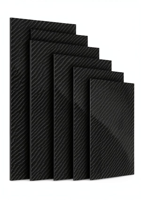 200x250x1mm Carbon Fiber Sheet,3K Twill Weave Carbon Fiber Plate Laminate Board Plate Panel Thickness Glossy Finish (Glossy, 1MM)-0