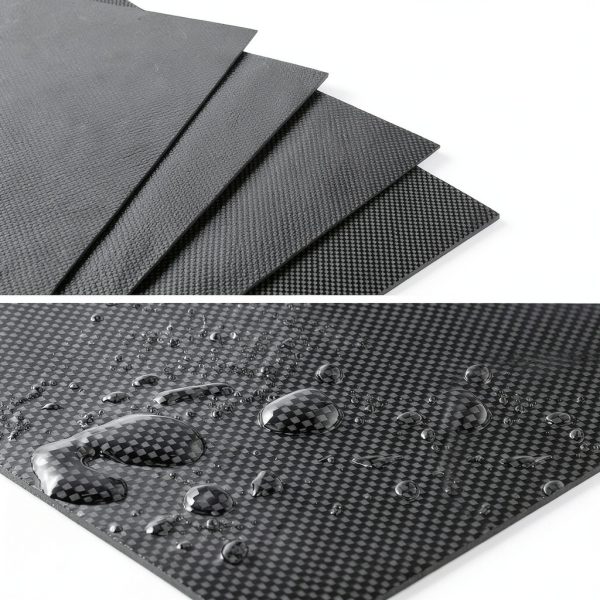 200x250x1mm Carbon Fiber Sheet,3K Twill Weave Carbon Fiber Plate Laminate Board Plate Panel Thickness Glossy Finish (Glossy, 1MM)-4